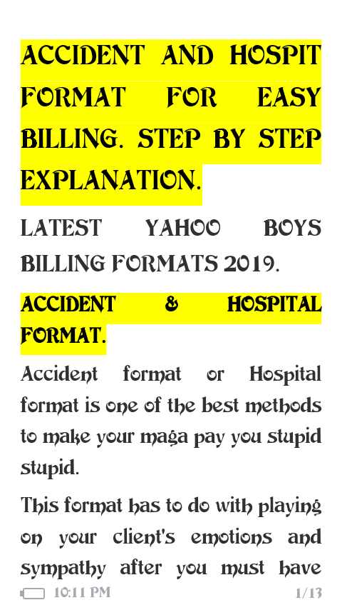 Different formats to bill clients. Latest yahoo formats 2021 pdf download.